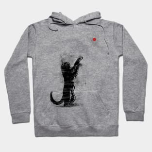 Cat with Red Dot Hoodie